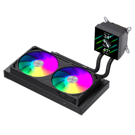 Gamemax CPU Liquid Cooler GLACIER 240 LCD BK – 6