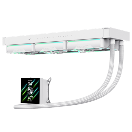 Gamemax CPU Liquid Cooler HAILSTORM 360 LCD WH – 7