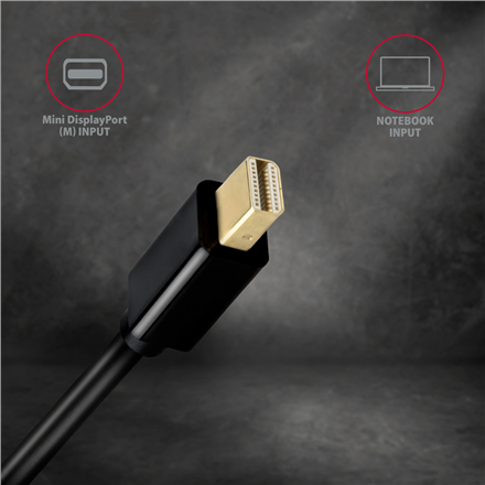 AXAGON MINI DP to HDMI cable, 1.8 m, 4K RVDM-HI14C2 – 3