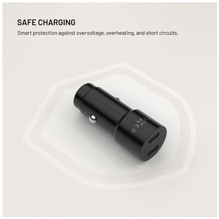 Fixed Dual USB-C Car Charger 65W PD 3.0 – 7