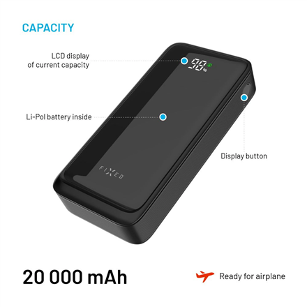 Fixed Power Bank Zen2 20 with LCD Display and PD 20W Output 20000 mAh – 4