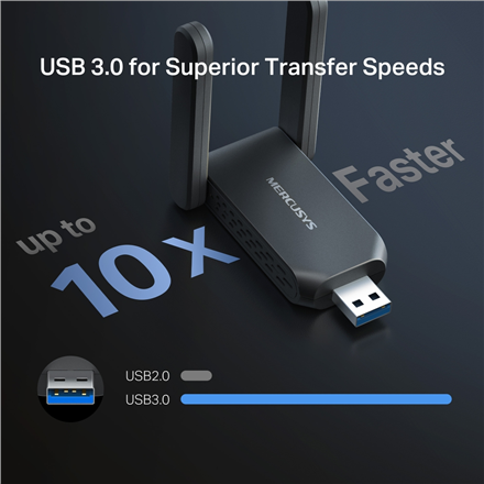 Mercusys MA37BEH BE6500 Wi-Fi 7 High-Gain Wireless USB Adapter – 8