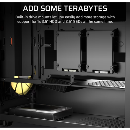 Corsair PC Case 3200D RS ARGB Mid-Tower Smoke – 7