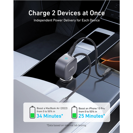 Anker Nano Car Charger (75W USB-C Port Built-In Retractable USB-C Cable) – 3