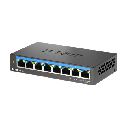 D-Link DMS-108/E 8-Port 2.5G Multi-Gigabit Desktop Switch Unmanaged – 3