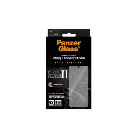 PanzerGlass Ceramic Screen Protector Samsung New Galaxy S26 Plus Ultra-Wide Fit – 3