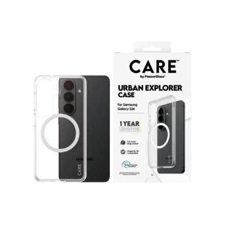 CARE by PanzerGlass Urban Explorer Case Transparent w. White Qi Samsung New – 2