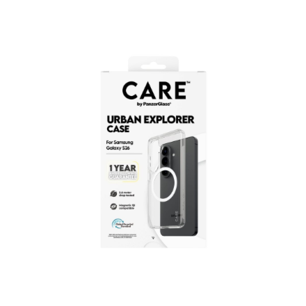 CARE by PanzerGlass Urban Explorer Case Transparent w. White Qi Samsung New – 6