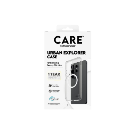 CARE by PanzerGlass Urban Explorer Case Transparent w. White Qi Samsung New – 6
