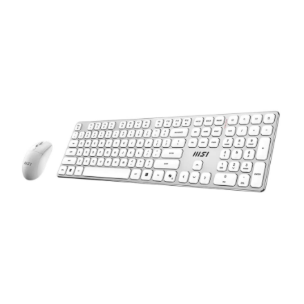 MSI FORGE K210 WIRELESS COMBO WHITE US Keyboard and Mouse Set Mouse included