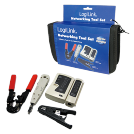 Logilink Networking Tool Set with Bag, 4 parts – 4