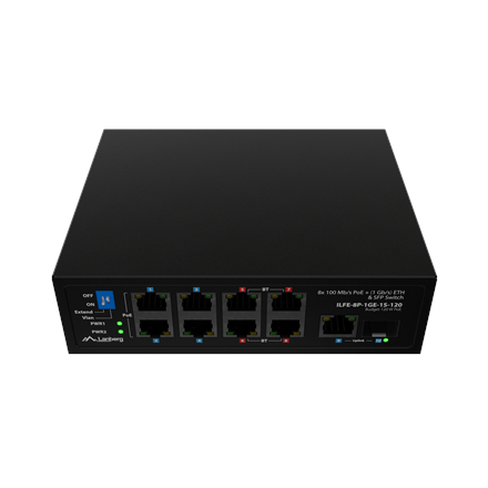 Lanberg Switch PoE 4xBT 4xAT SFP ILFE-8P-1GE-1S-120 Unmanaged – 5