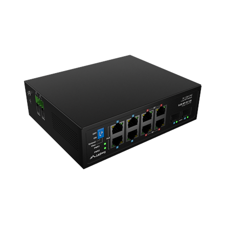 Lanberg Switch PoE 4xBT 4xAT 4xSFP Din Unmanagment Gigabit ILGE-8P-2S-120 – 2