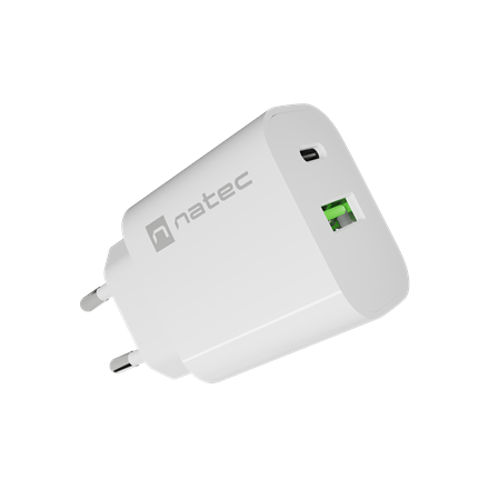Natec Ribera USB Charger 1X USB-A + 1X USB-C 20W – 3
