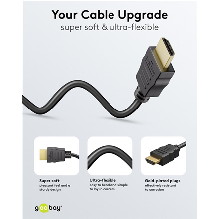 Goobay 80101 HDMI High-Speed Cable with Ethernet Soft 1 m – 7