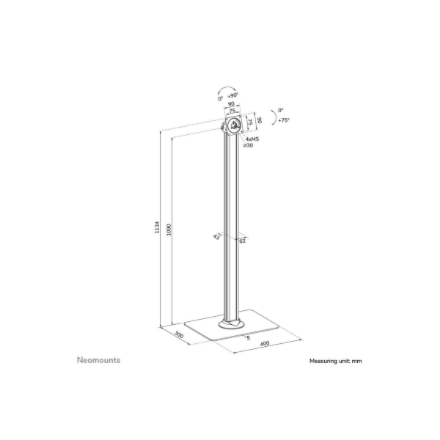 Neomounts Floor stand Tilt, Rotate FL15-627BL1 – 5
