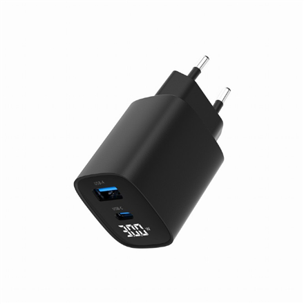 Gembird 2-port 30W USB fast charger, LCD TA-UC-PDQC30LCD-BK-01 – 3