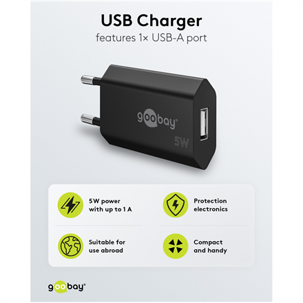 Goobay 44949 Power adapter USB-A 5 V – 5