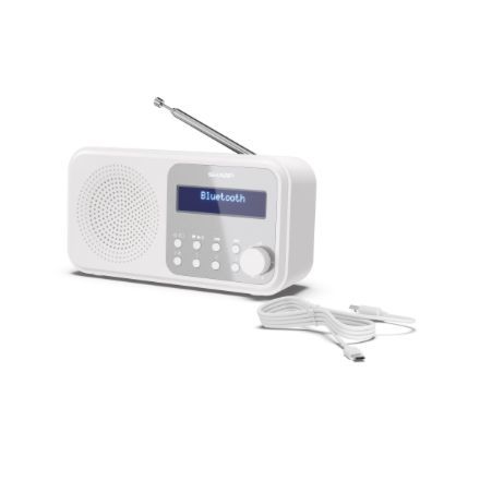 Sharp DR-P420(WH) Tokyo Portable Digital Radio, FM Bluetooth – 2