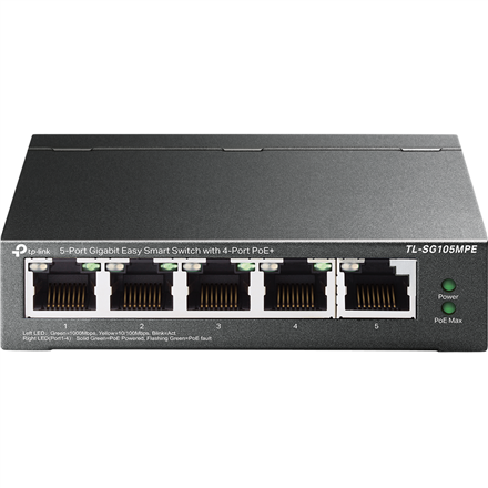 TP-LINK 5-Port Gigabit Easy Smart Switch with 4-Port PoE+ TL-SG105MPE Managed L2 – 2