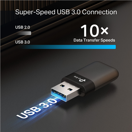 TP-LINK AX3000 Dual Band Wi-Fi 6 Wireless USB Adapter Archer TX50U 2.4 GHz, 5 – 7
