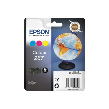 Epson 267 Tri-colour Ink Cartridge Cyan, Magenta, Yellow – 2