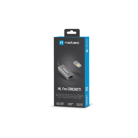 Natec Ethernet Adapter, Cricket USB 3.0, USB 3.0 to RJ45, Black Ethernet Adapter – 5