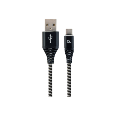 Cablexpert Premium cotton braided Type-C USB charging and data cable, 1 m