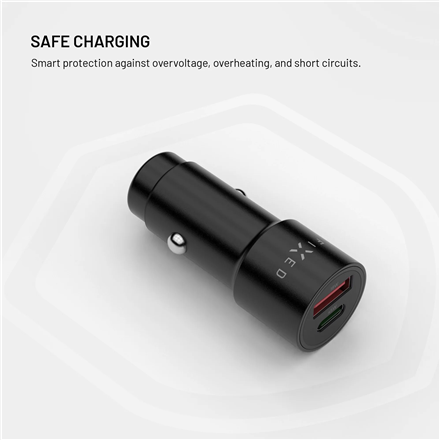 Fixed USB-C/USB-A Car Charger 63W PD 3.0 – 7