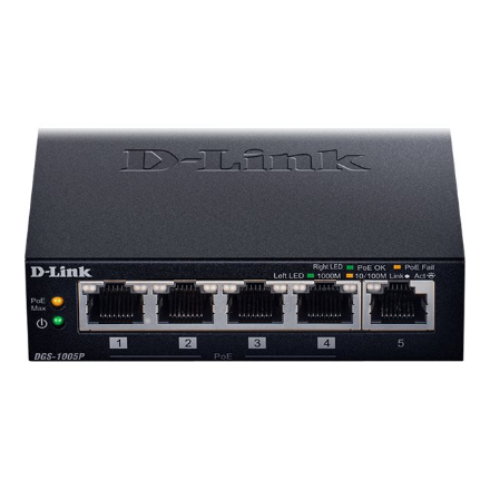 D-Link Switch DGS-1005P Unmanaged – 4