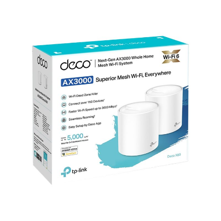 TP-LINK AX3000 Whole Home Mesh Wi-Fi 6 System Deco X60 (2-pack) 2402+574 Mbit/s – 3