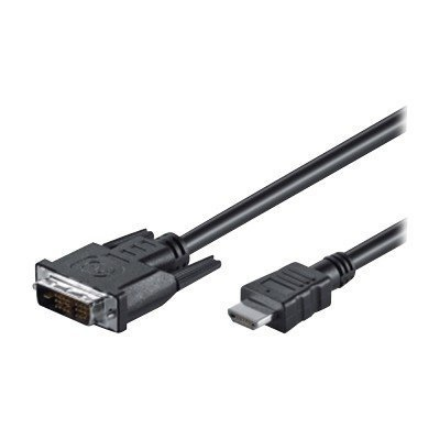 Goobay DVI-D/HDMI cable, nickel plated 50580 DVI-D male Single-Link (18+1 pin)