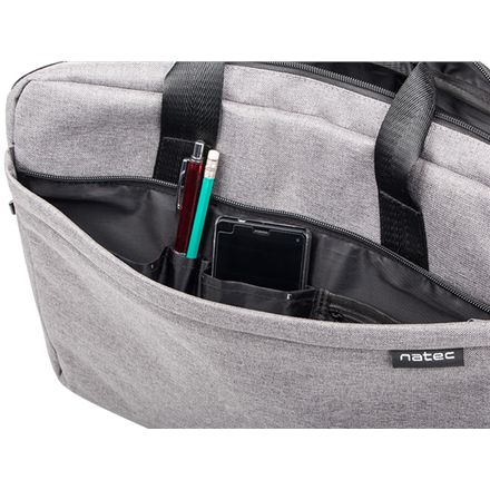 Natec Laptop Bag, Mustela, 15.6", Grey Fits up to size 15.6" Toploading laptop – 4