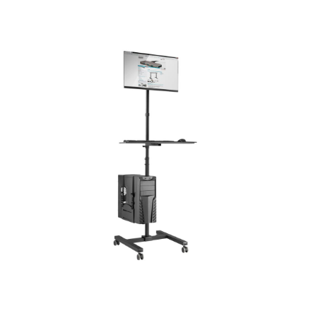 Mobile workstation with individual height adjustment DA-90374 Monitor Mount, PC – 2