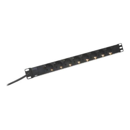 Digitus Aluminum outlet strip with 8 safety outlets DN-95401 Sockets quantity 8