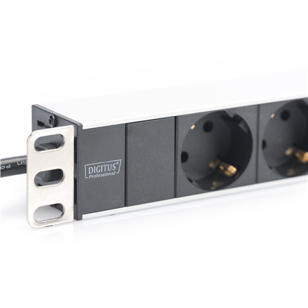 Digitus Aluminum outlet strip with 8 safety outlets DN-95401 Sockets quantity 8 – 5