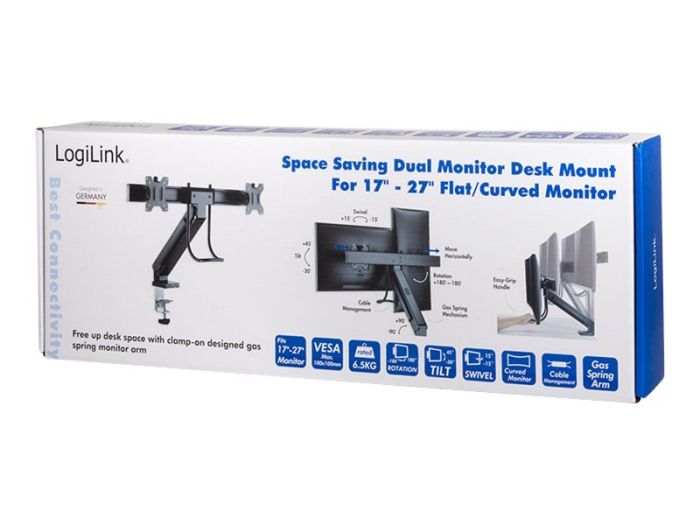 LOGILINK Dual monitor mount 17-27inch