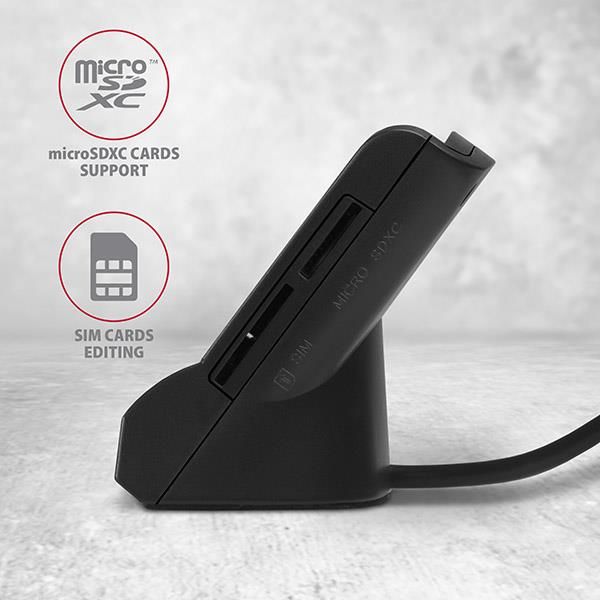 CARD READER STAND SMARTCARD/USB2.0 CRE-SM2 AXAGON – 5