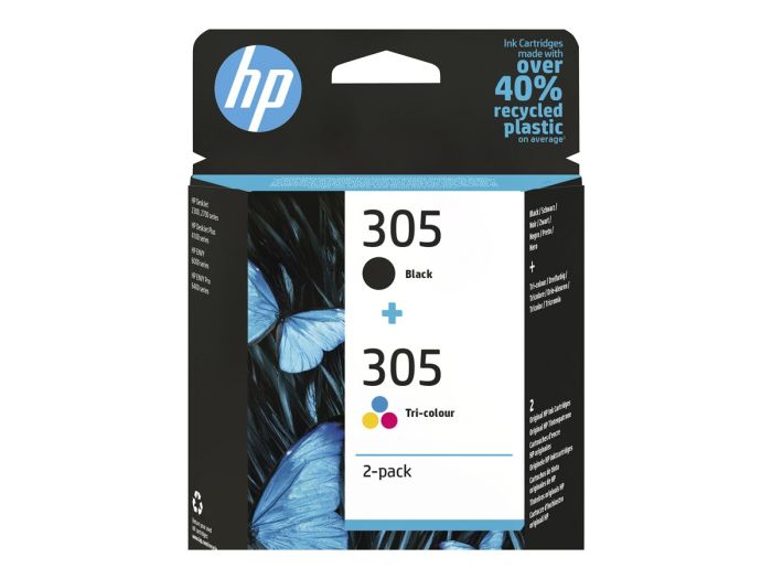 HP 305 2-Pack Tri-color/Black Original – 5