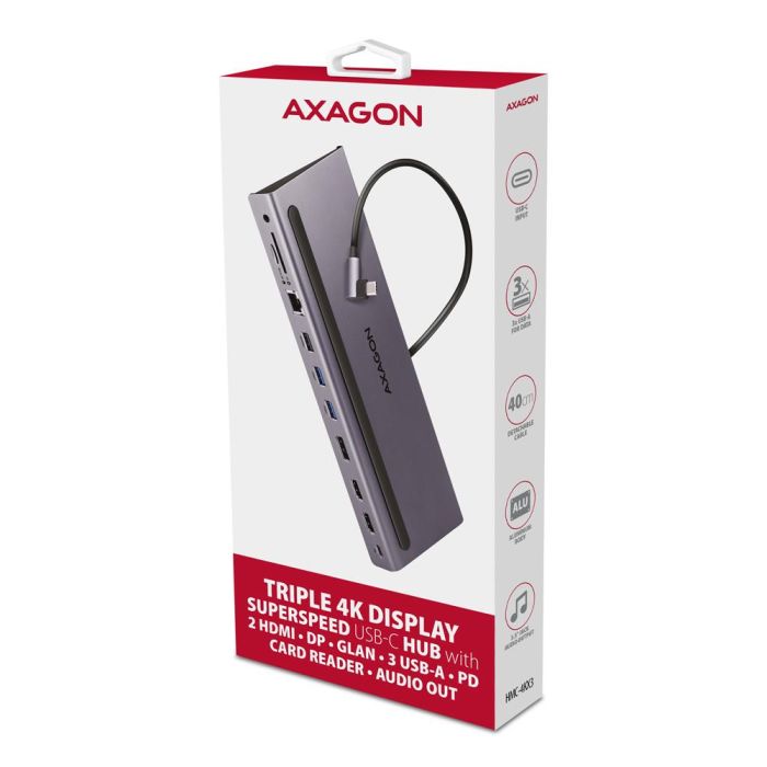 NB ACC DOCKING STATION/11IN1 HMC-4KX3 AXAGON – 14