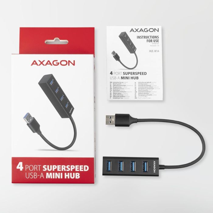 I/O HUB USB3.2 4PORT MINI/0.2M HUE-M1A AXAGON – 5