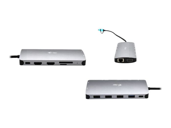 I-TEC USB-C Metal Nano Dock 3xDisplay+PD – 5
