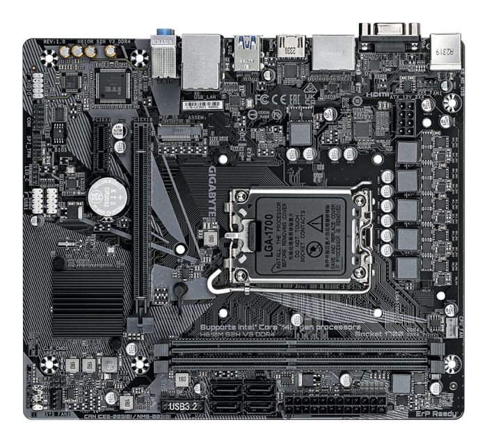 Mainboard GIGABYTE Intel H610 LGA1700 Micro-ATX 1xPCI-Express 3.0 1x DDR4 – 4