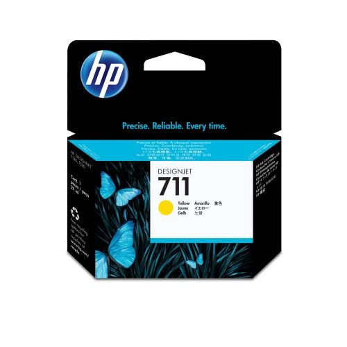 HP 711 (CZ132A) Rašalinė kasetė, Geltona – 3