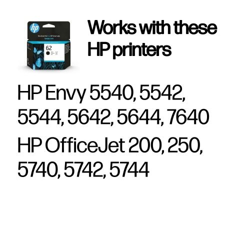 HP 62 (C2P04AE) Rašalinė kasetė, Juoda – 3