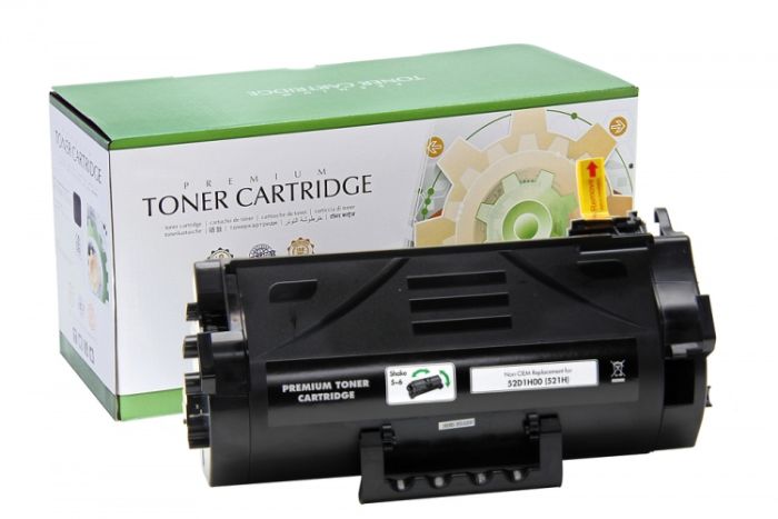 Static Control Lazerinė kasetė juoda, suderinama su Lexmark 522H (52D2H00)