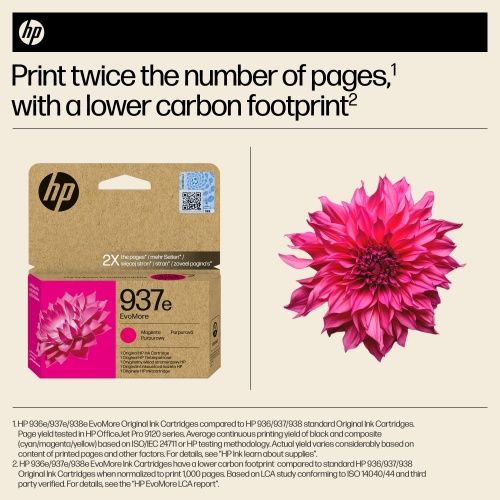 HP 937e EvoMore (4S6W7NE) Rašalinė kasetė, Purpurinė – 2