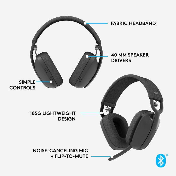 HEADSET ZONE VIBE 100 WRL/BLACK 981-001213 LOGITECH – 13
