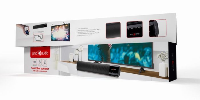 Portable Speaker GEMBIRD Portable Black SPK-BT-BAR400-01 – 2