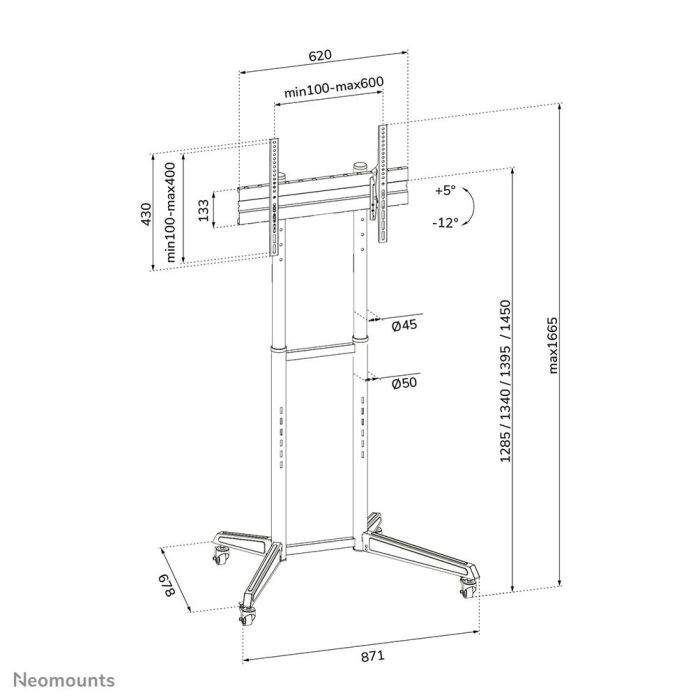 TV SET ACC FLOOR STAND 37-70"/FL50-540BL1 NEOMOUNTS – 15